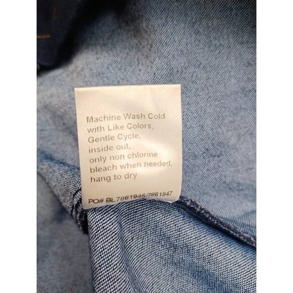 REGALIA Womens Sz 26W Blue Denim Studded Zip Front Jacket Stretch - Picture 10 of 11